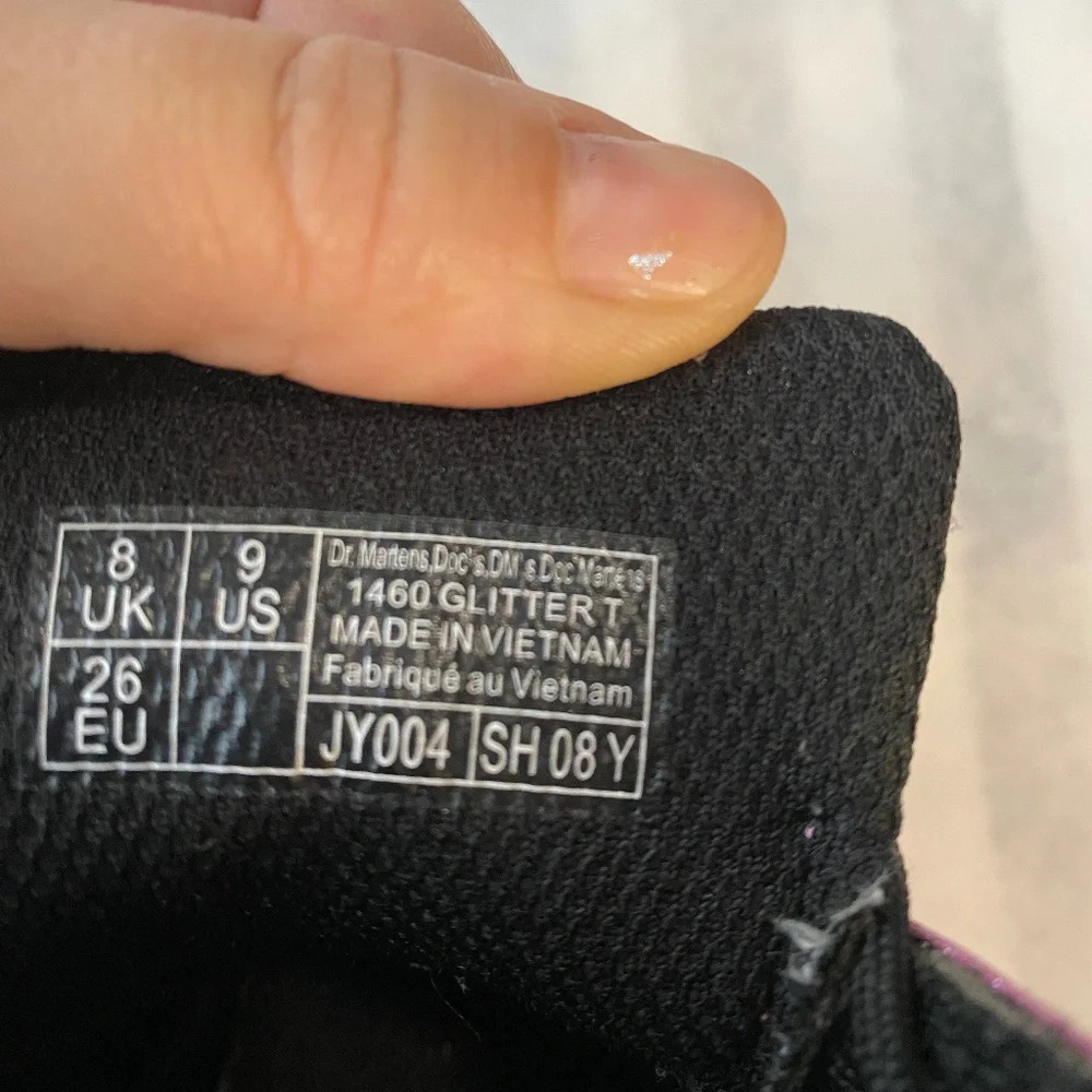 Dr martens coated glitter girls  boots - Picture 6 of 7